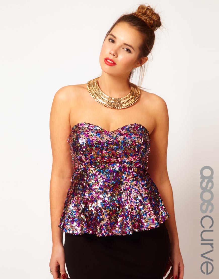 STYLISH CURVES PICK OF THE DAY: ASOS CURVE SWEETHEART PEPLUM MULTI ...