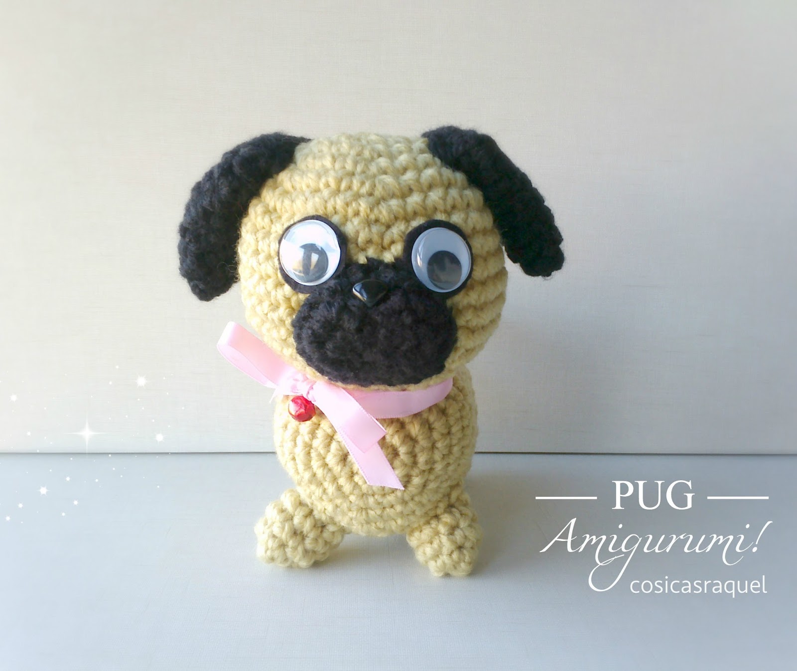 cosicasraquel: Perro Pug Amigurumi