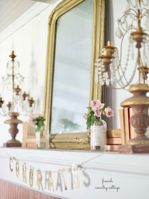 French Country Fridays- Simple Mantel Decor for a Celebration