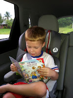 photo of Liam reading