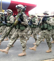 Fuerza Armada del Perú Imagen de la Fuerza Armada del Perú en pleno desfile peruano