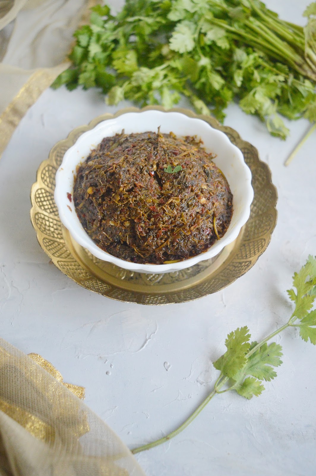 Kothamalli thokku recipe Coriander Leaves Thokku Cook with Sharmila