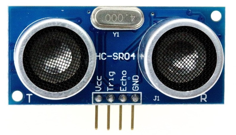 Distance meter using PIC16F887 and HC-SR04 ultrasonic sensor