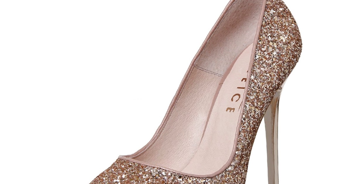 Gold Glitter Heels