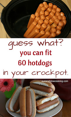 CrockPot Hot Dogs are a great idea for kid birthday parties, school fundraisers, Little League snack bar. etc. Cook a whole bunch of hot dogs at one time in your crockpot slow cooker.