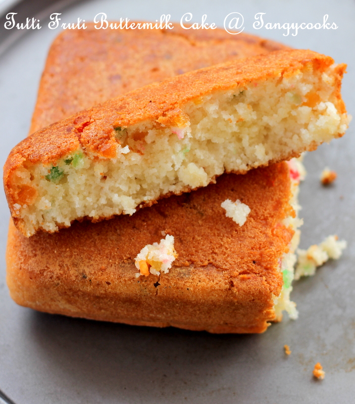 CONCOCTIONS OF A COOKAHOLIC !!! Eggless Tutti Frutti Buttermilk Cake