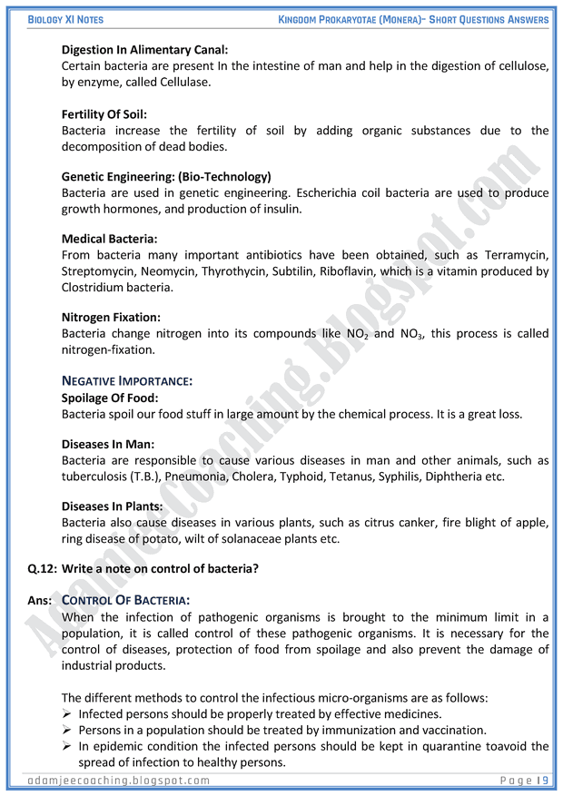 kingdom-prokaryatae-monera-short-question-answers-biology-11th
