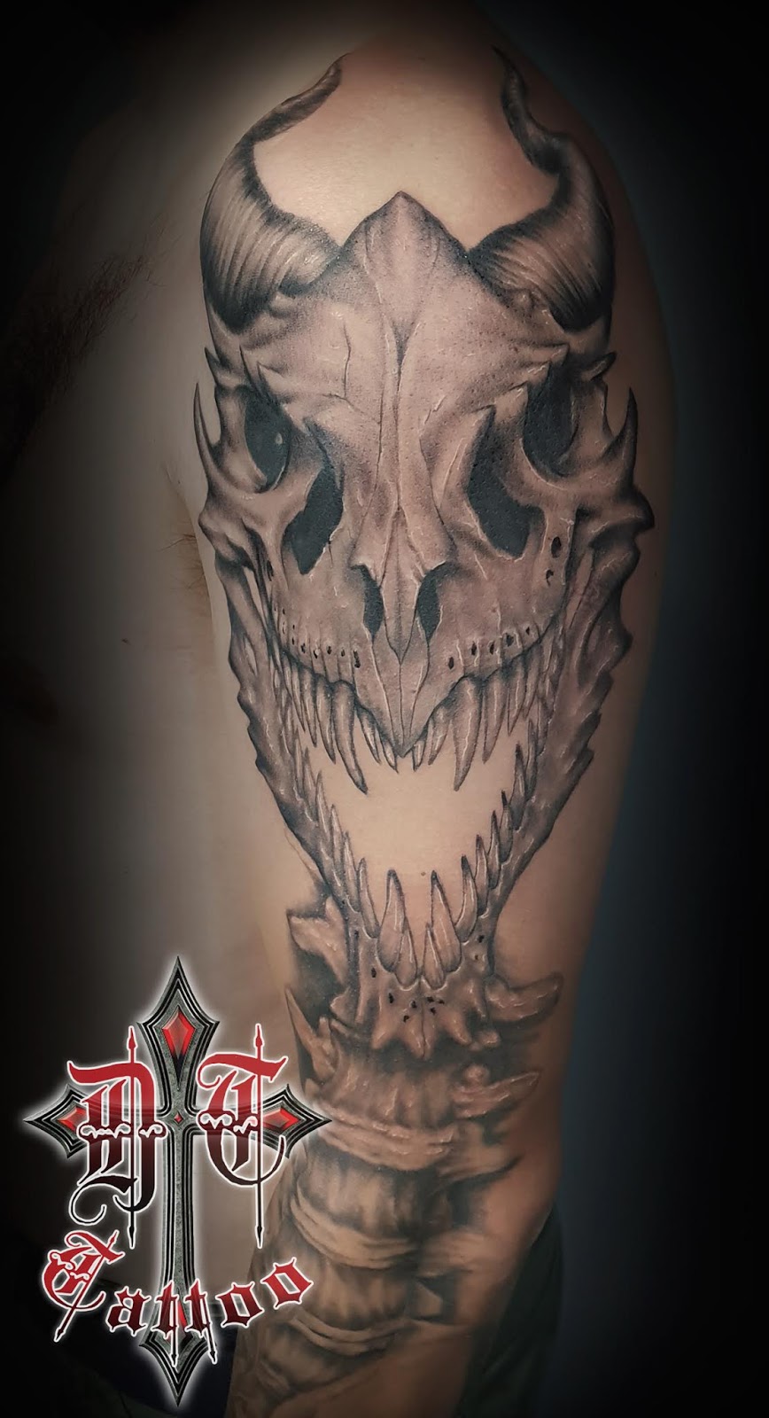 60 Dragon Skull Tattoo Designs For Men  Manly Ink Ideas  Tattoos for  guys Dragon tattoo designs Dragon head tattoo