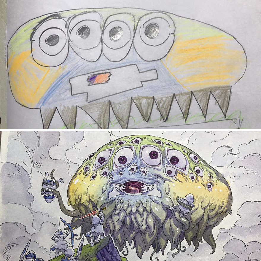 Amazing Father Turns His Son’s Drawings Into Anime Cartoon, And The Result Is Spectacular Amazing Father Turns His Son’s Drawings Into Anime Cartoon, And The Result Is Spectacular