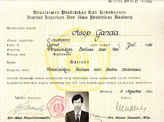 Ijazah atau pembungkus kacang Pikiranku