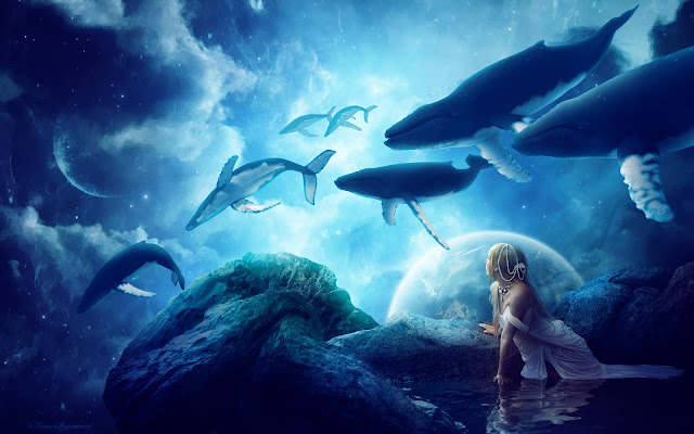 Papel de parede de fantasia baleias voando em sonho em hd 1080p. Download fantasy whales wallpapers and fantasy desktop backgrounds, images in hd widescreen high quality resolutions for free.