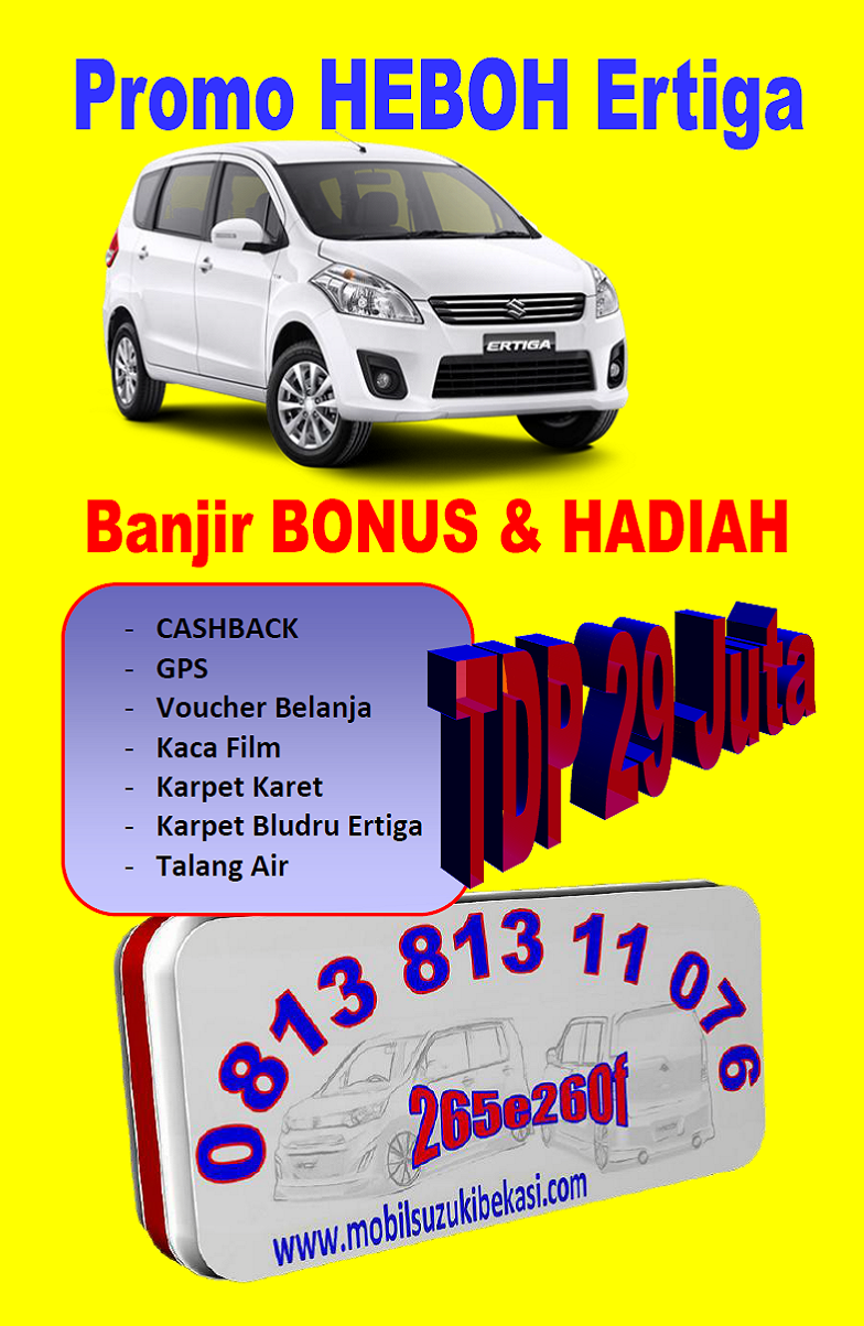 Bonus dan Cashback Suzuki Ertiga Bekasi 2014