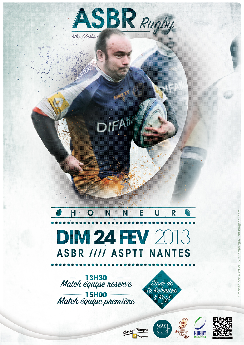La Foire Aux Vanités Saison 1 guyt-art: affiche de match de l'ASBR rezé rugby /// Saison 2012-13