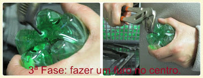 Coroa de Natal com material reciclado