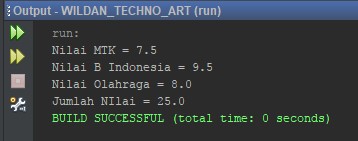 Contoh Penggunaan Tipe Data Float pada Java Contoh Penggunaan Tipe Data Float pada Java