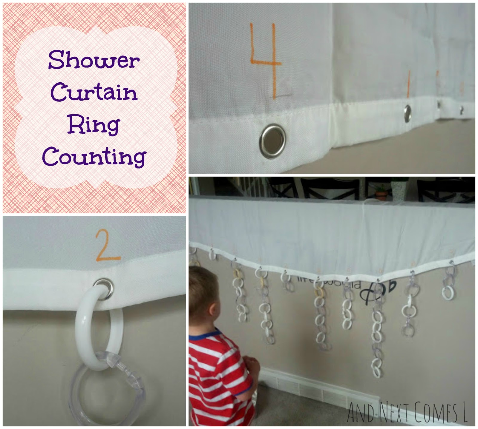 Shower Curtain Ring Counting And Next Comes L Hyperlexia Resources
