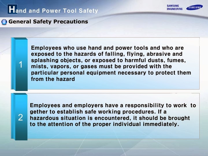 HSE Professionals Hand and Power Tool Safety