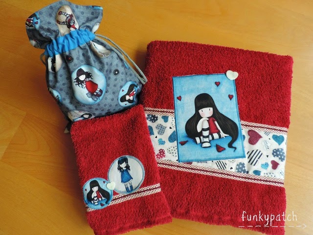 Tutorial como customizar una toalla con tela Gorjuss