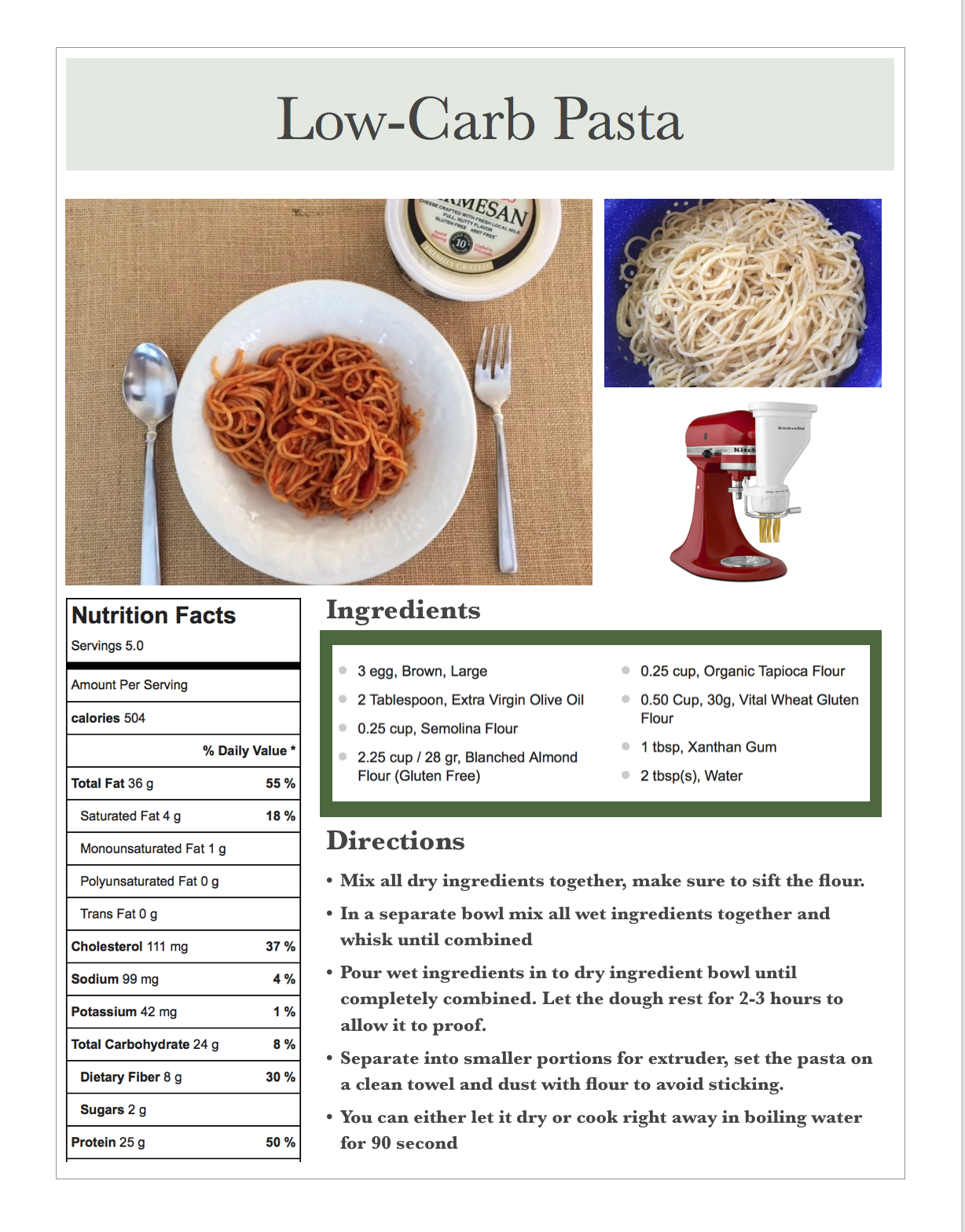 Fabio Melendez LowerCarb Pasta Recipe, It Actually Tastes like Pasta