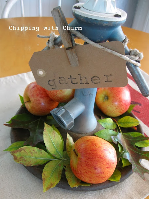 Chipping with Charm: Vintage Sprinkler Centerpiece...http://www.chippingwithcharm.blogspot.com/