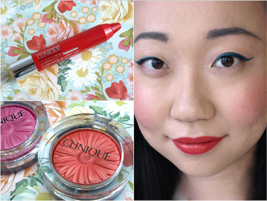 Clinique Cheek Pop Blush in "Peach Pop" Chubby Stick Intense Moisturizing Lip Color in Hibiscus": Review and Swatches | The Happy Sloths: Beauty, Makeup, and Skincare Blog with Reviews and