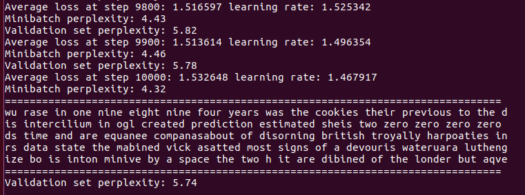 Output of Multi Layer LSTM Output of Multi Layer LSTM