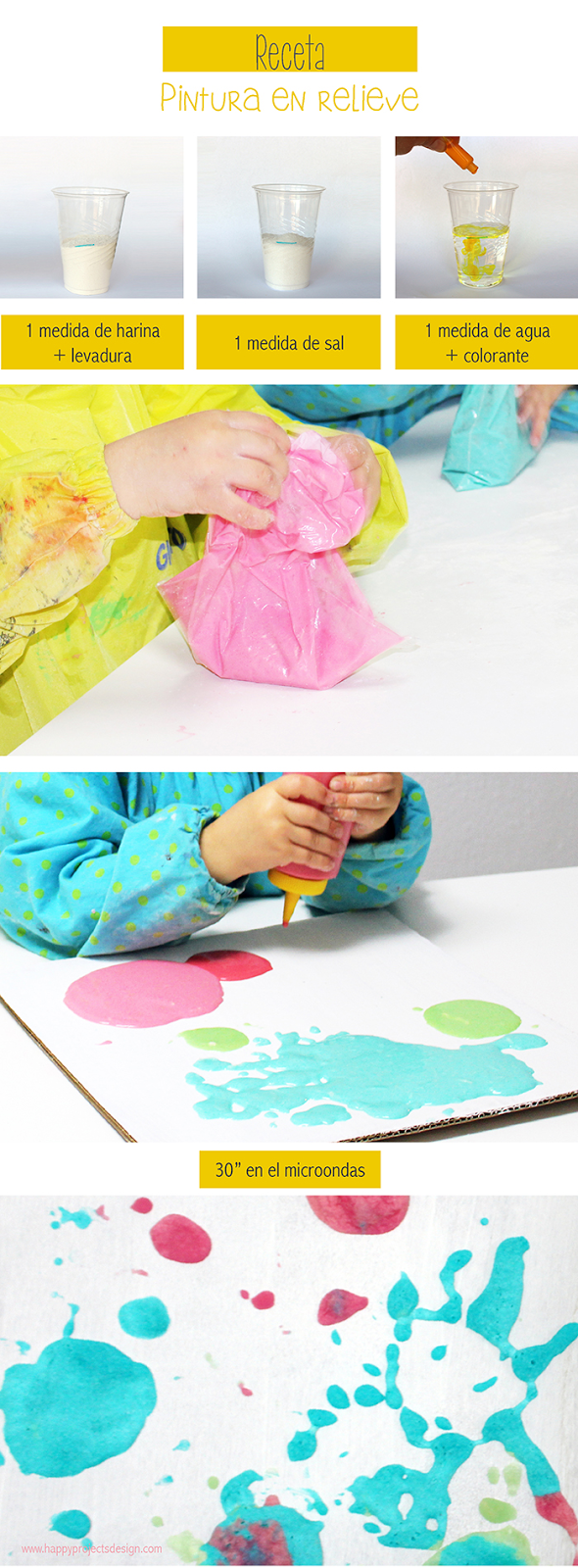 Pintura en relieve DIY Receta Pintura en relieve: paso a paso