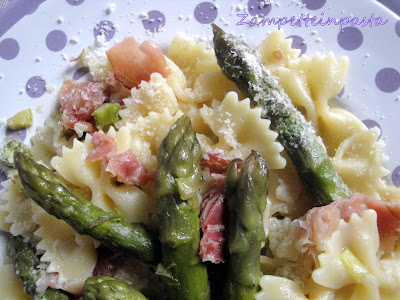 Pasta agli asparagi e speck - Primo piatto con gli asparagi
