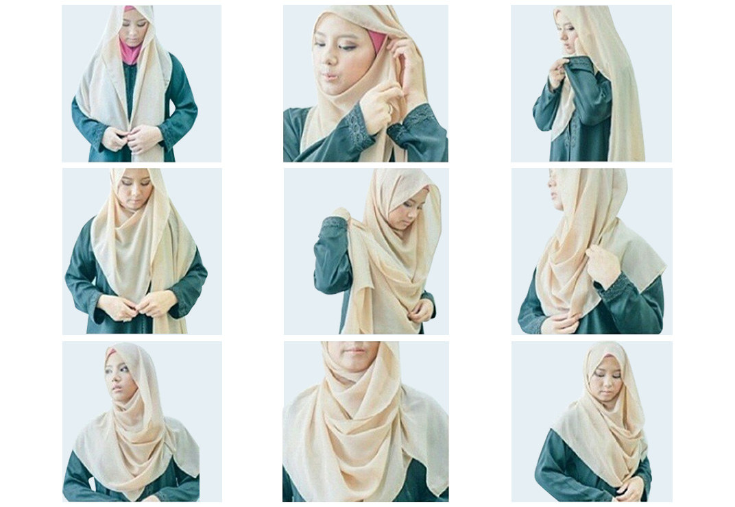 17 Tutorial Hijab Segi Empat Simpel Dan Syari Gaya Modern 17 Tutorial Hijab Segi Empat Simpel Dan Syari Gaya Modern