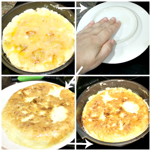 Receta de tortilla de patatas con cebolla, paso a paso y con fotografías
