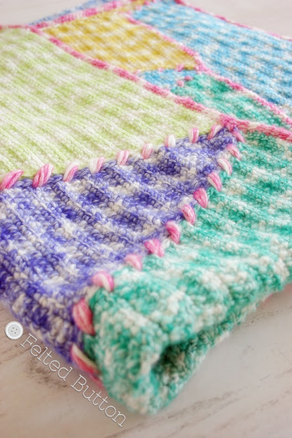 Sally Blanket crochet pattern by Susan Carlson of Felted Button