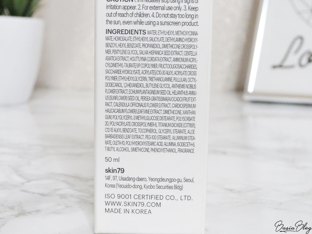 Skin79 Waterproof Sun Gel SPF 50+ PA++++ lekki krem z filtrem, lekki filtr do twarzy, filtr do cery tłustej, filtr matujący