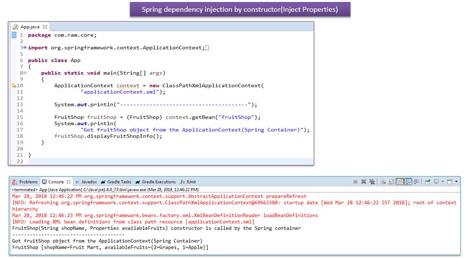 JAVA EE How to Inject Properties using Spring dependency injection by
