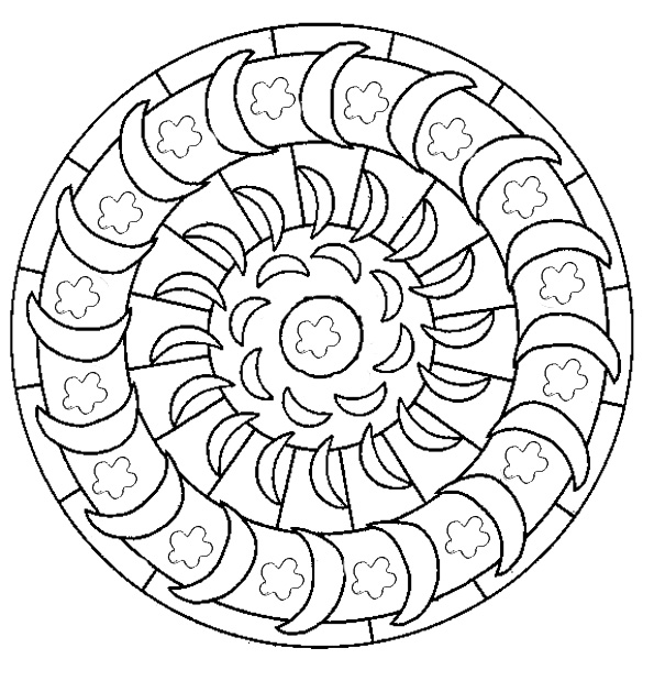 Dessins et Coloriages Page de coloriage grand format à imprimer  mandala