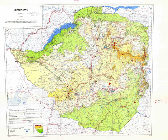Mapa de Zimbábuwe