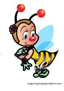 abeja presumida en dibujo
