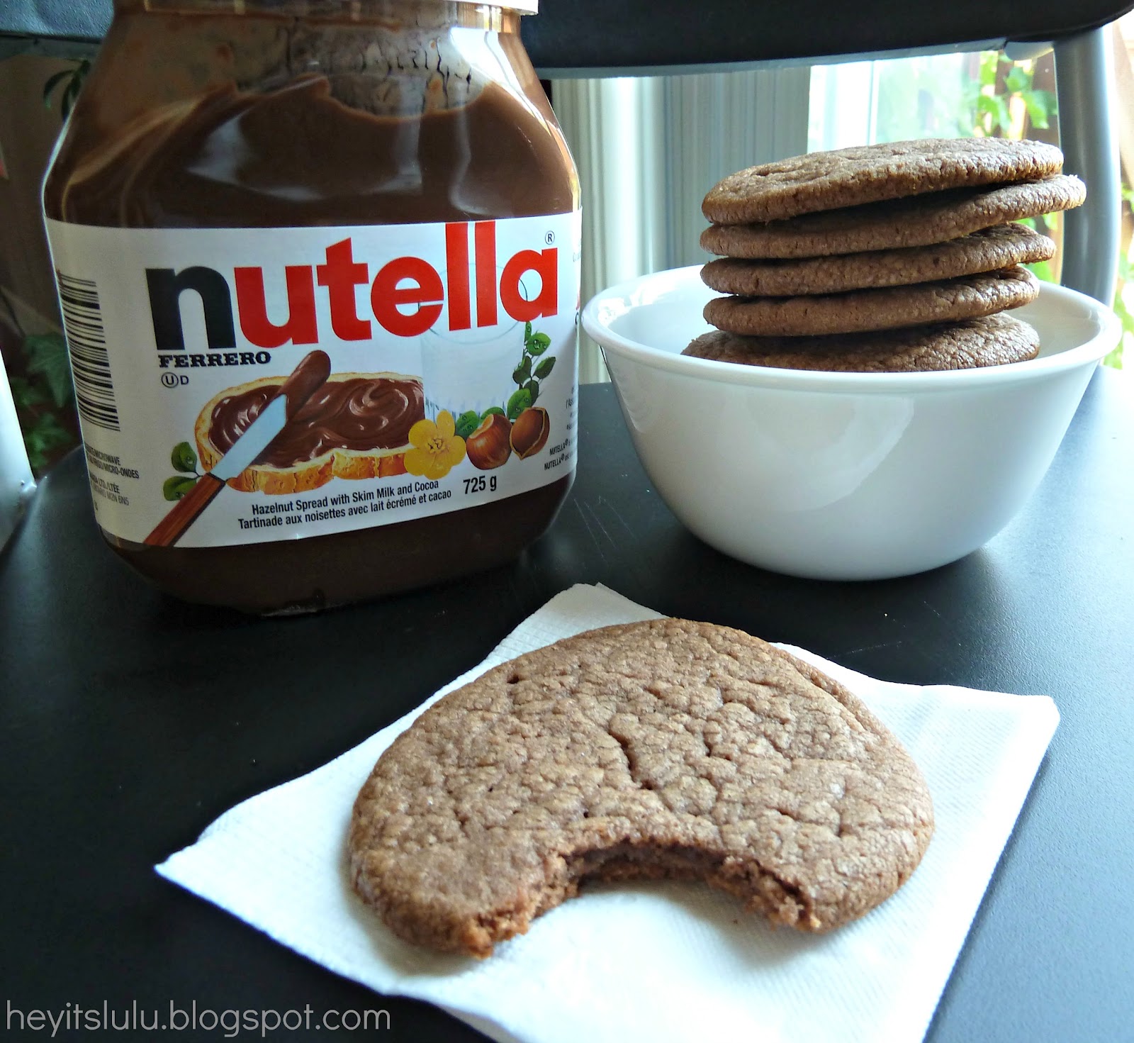 Chewy Nutella Chocolate Cookies