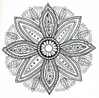Contoh Gambar Mandala Salah Satu Motif Henna - Contoh Gambar Henna