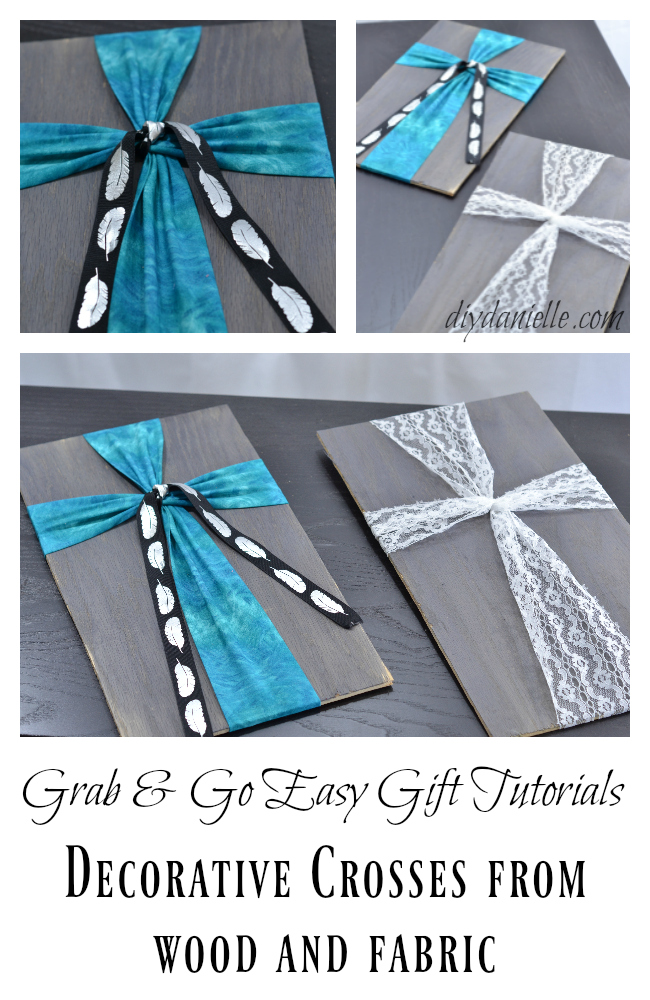 How to Make Easy Fabric and Wood Crosses DIY Danielle