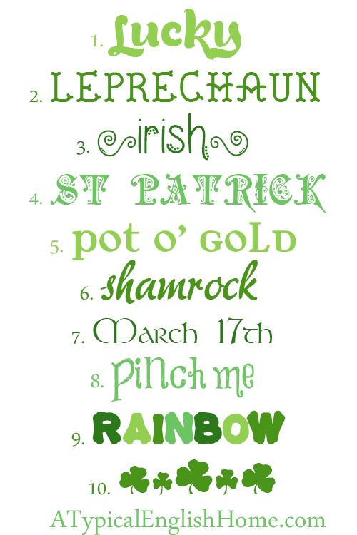 St. Patrick's Fonts