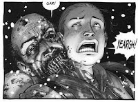 The Walking Dead black and white comic panel