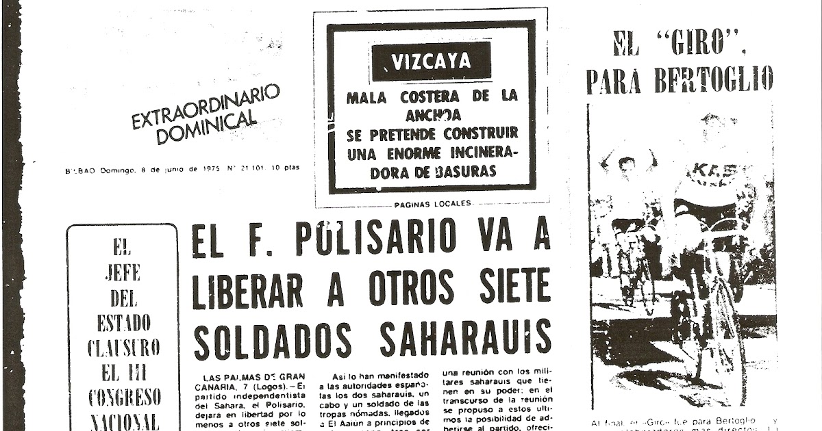 Historia del periodismo El Correo EspañolEl Pueblo Vasco (Cobertura 8 de junio de 197530 de Historia del periodismo El Correo EspañolEl Pueblo Vasco (Cobertura 8 de junio de 197530 de