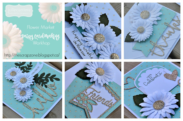 CTMH Flower Market Daisy Cardmaking Workshop Cricut Design Space project