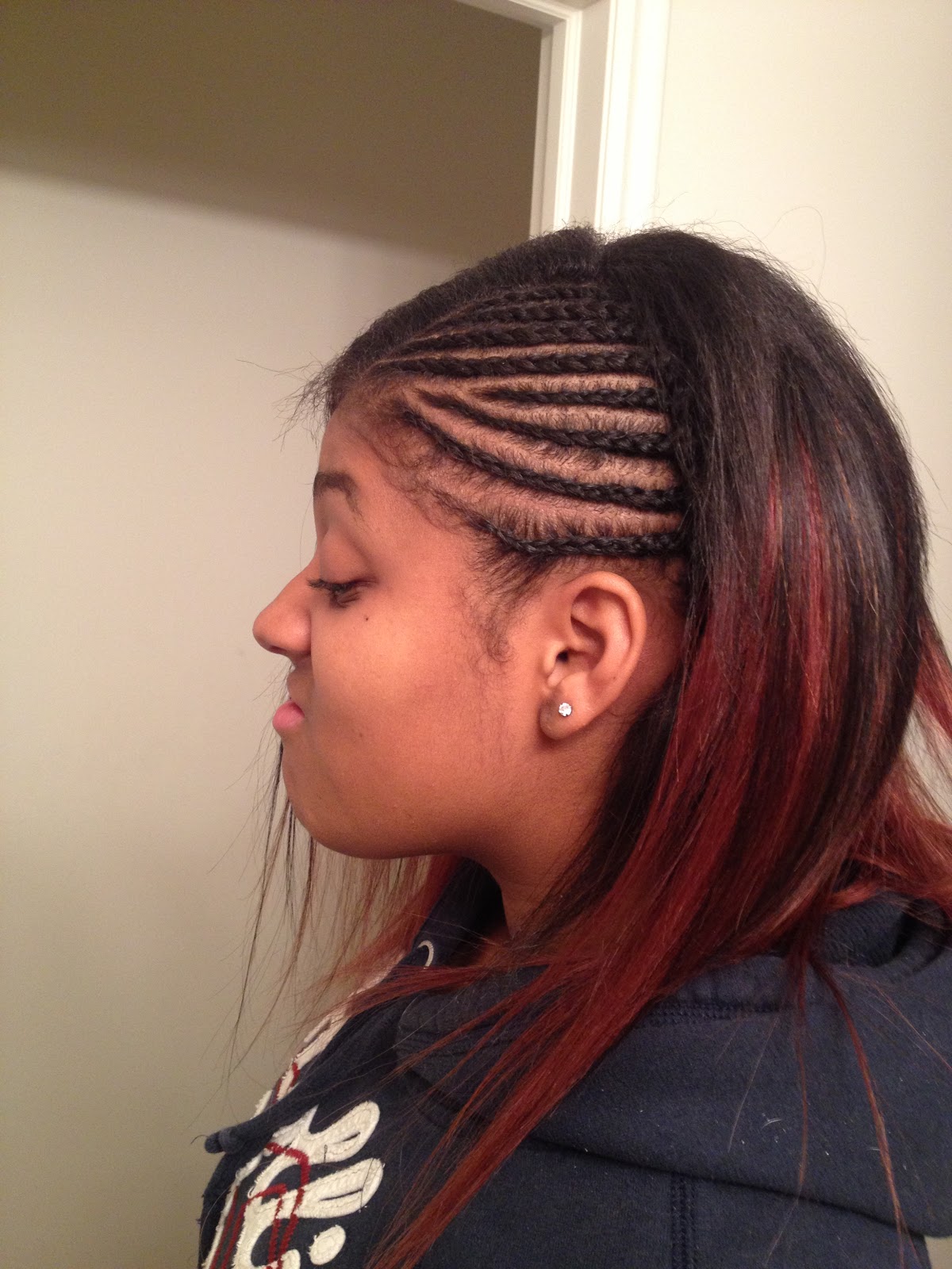 Cornrows Braids Extensions Extensions with Braids on the side