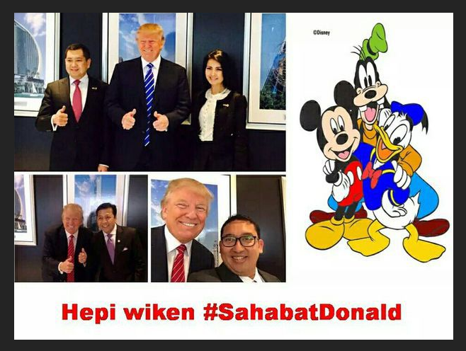 Fadli Zon dan Donald Trump - Gambar Lucu Terbaru