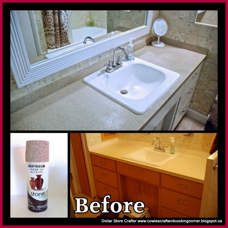 Dollar Store Crafter How To Spray Paint Countertops