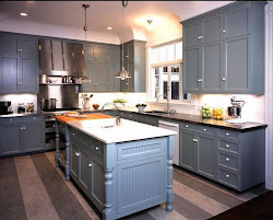 kitchen gray designs houzz cabinets grey kitchens colors painted bluish countertops decor granite counter paint walls cabinet wall country island