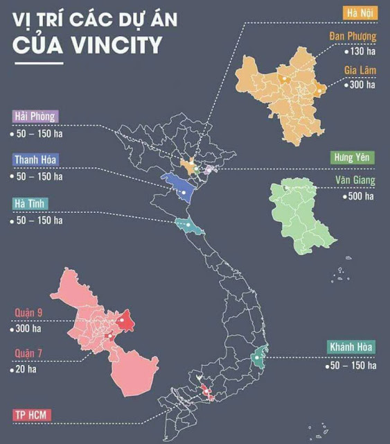 vị trí triển khai dự án VinCity