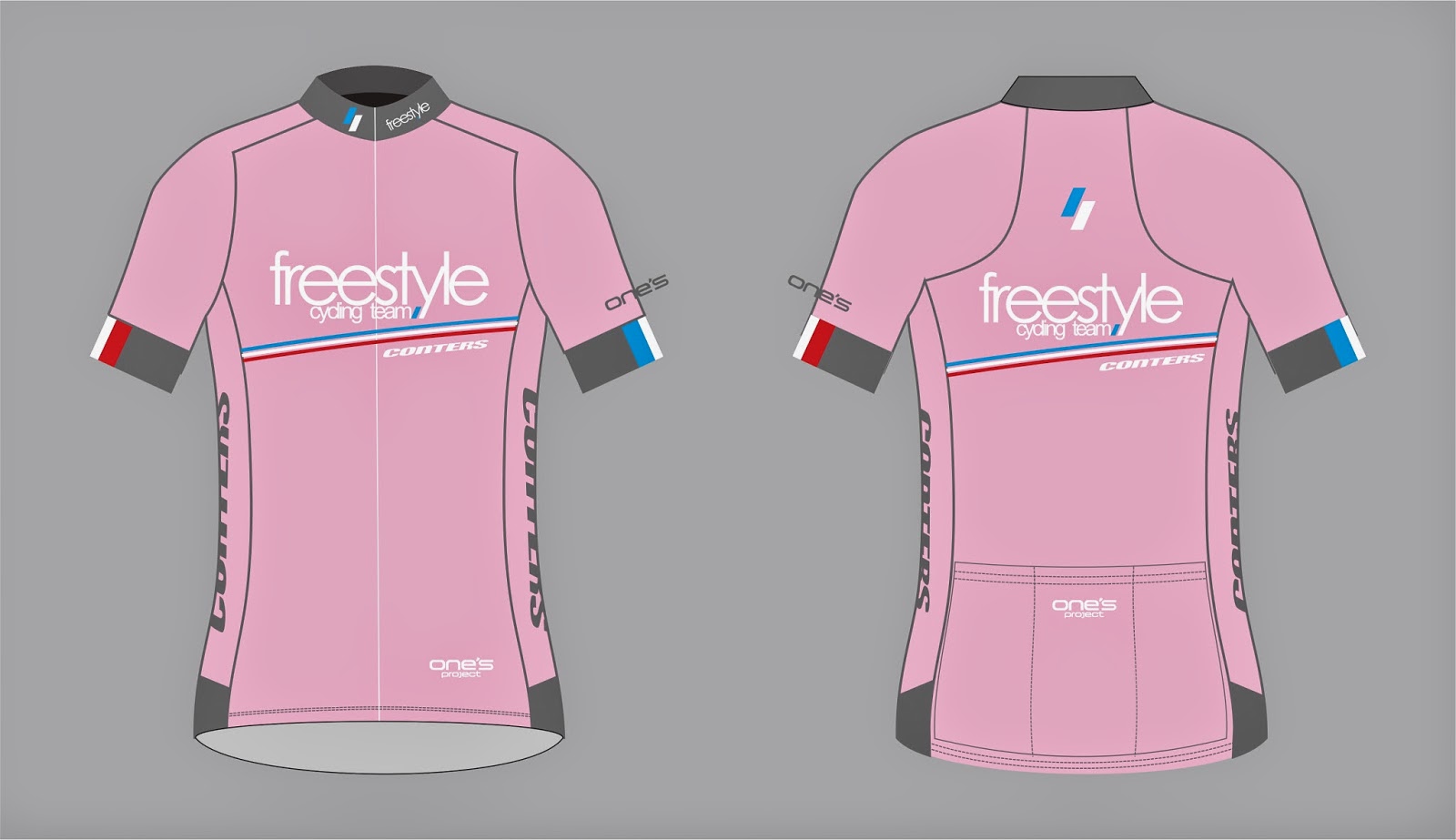 ONE'S PROJECT sportswear co. freestyle blue cycling jersey