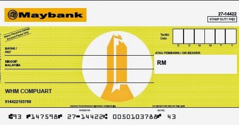 ThIs Is LiFe ::: MOCK UP CHEQUE MAYBANK